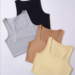 2pk crop top (BLACK AND GREY ONLY)